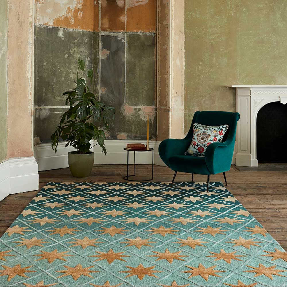 Stars-C Hand Tufted Woollen and Viscose Rug By Matthew Williamson