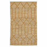 Golden Hand Knotted Jute Rug