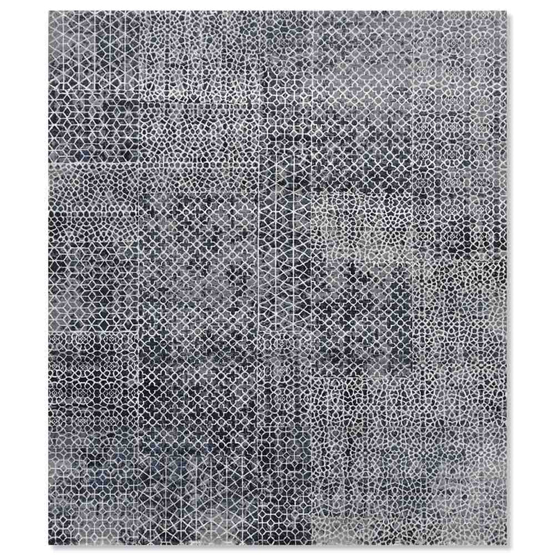 Aonung Hand Knotted Wool,  Bamboo Silk and cotton rug