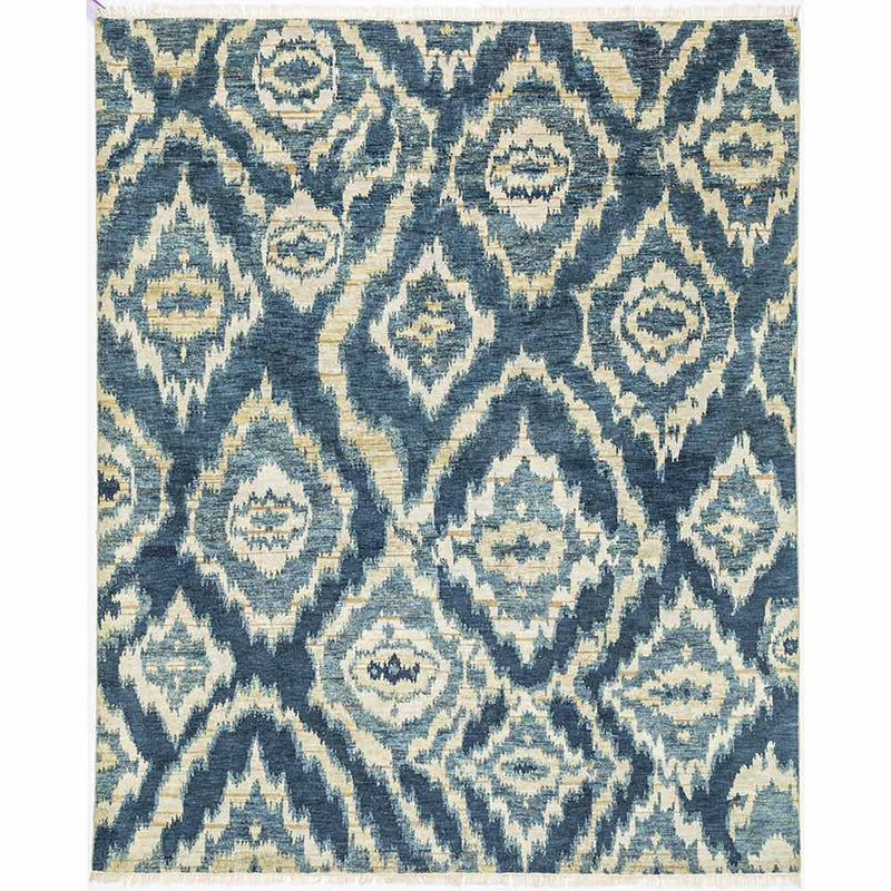 River Ikat Hand Knotted Woollen Rug