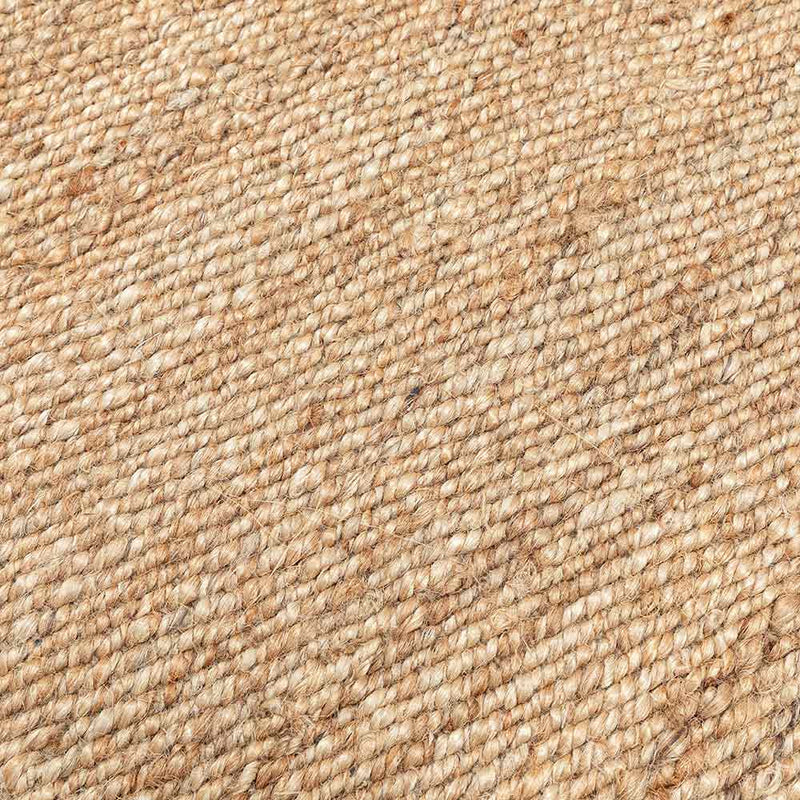 Blue Border Hand Woven  Jute, Hemp and Woollen Dhurrie