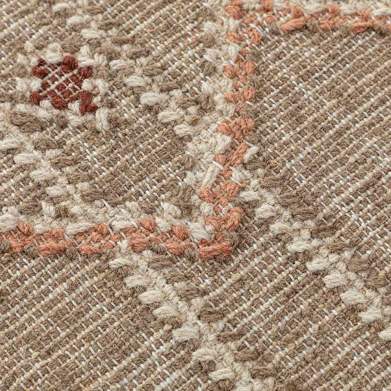 Porticoo Hand Woven Woollen and Jute Dhurrie