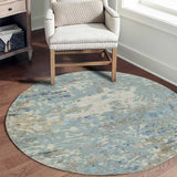 Rumi Hand Tufted Woollen and Viscose Round Rug