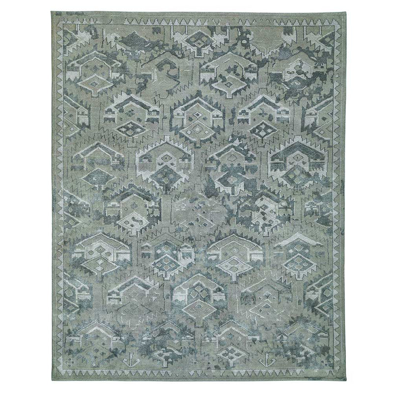 Karmell Hand Knotted Woollen and Viscose Rug