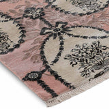 Vintage Rose Hand Knotted Woollen and Viscose Rug By Anita Dalmia