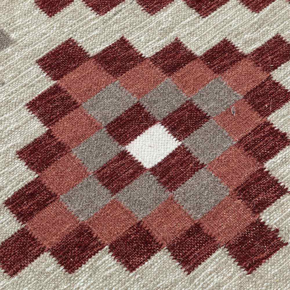 Mosiacc Hand Woven Woollen Dhurrie