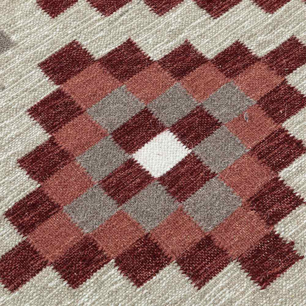 Mosiacc Hand Woven Woollen Dhurrie