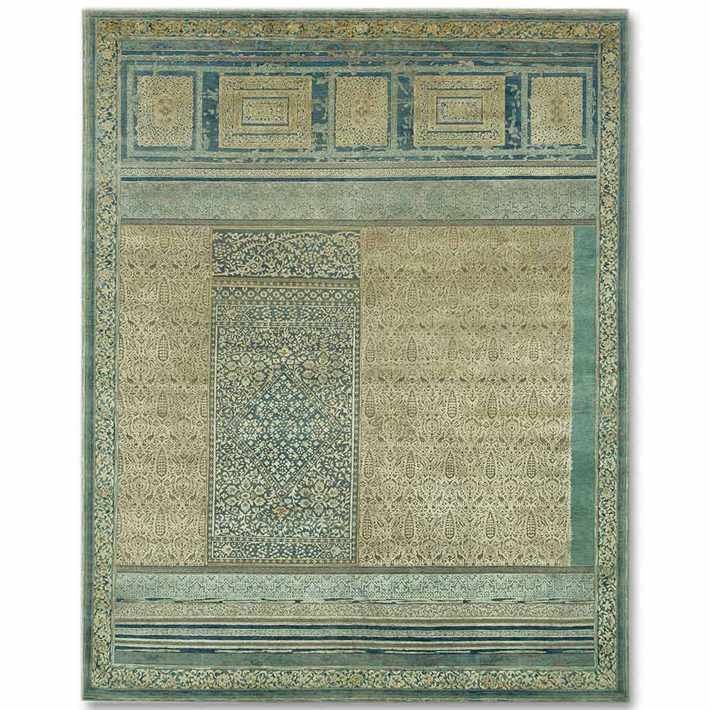 Aab Shar Hand Knotted Woollen and Silk Rug  By Tarun Tahiliani