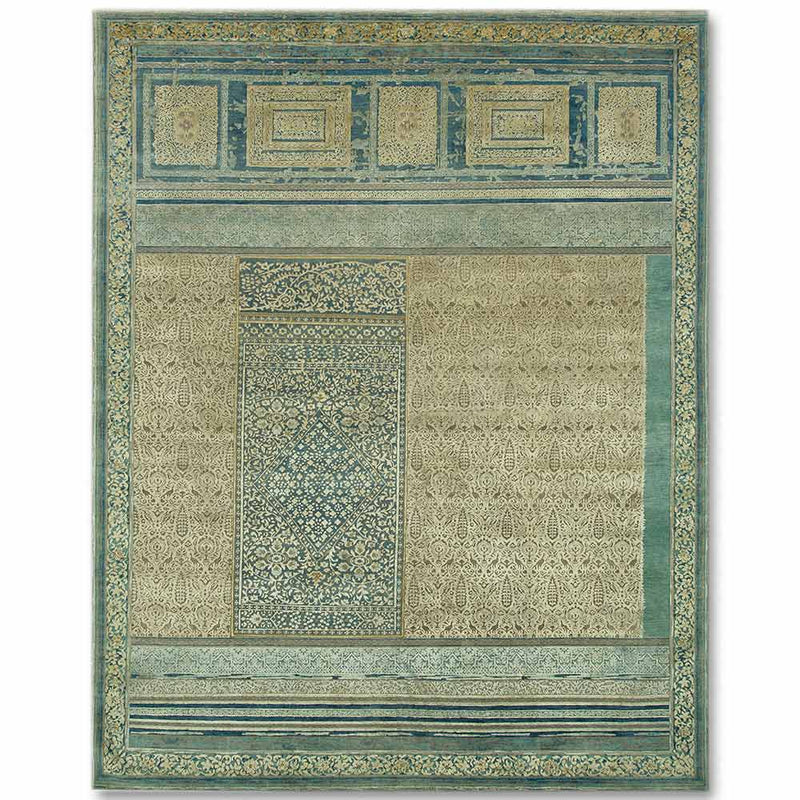 Aab Shar Hand Knotted Woollen and Silk Rug  By Tarun Tahiliani