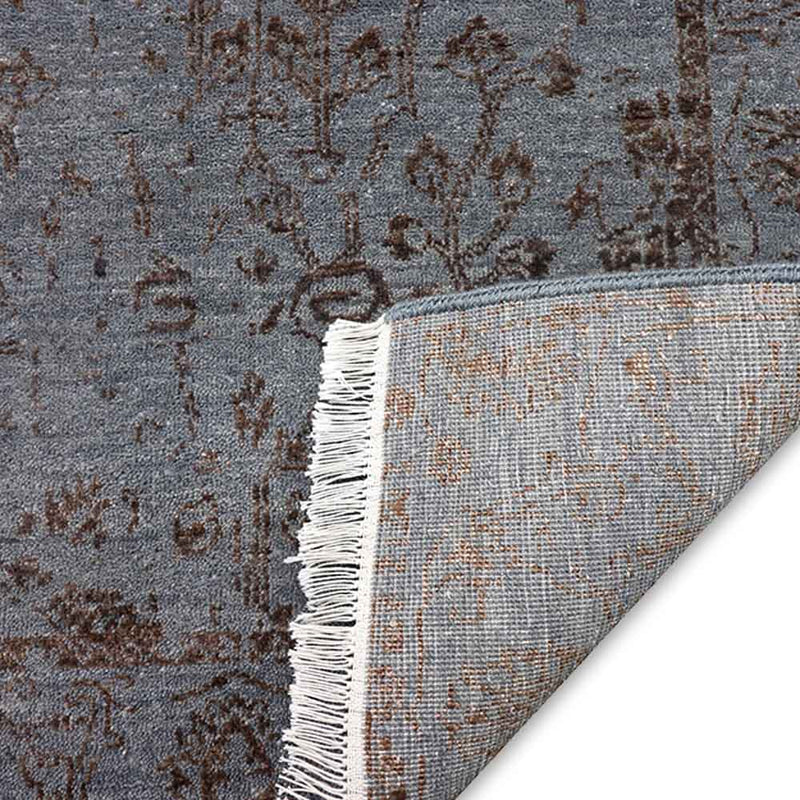 Kebi Hand Knotted Woollen And Viscose Rug