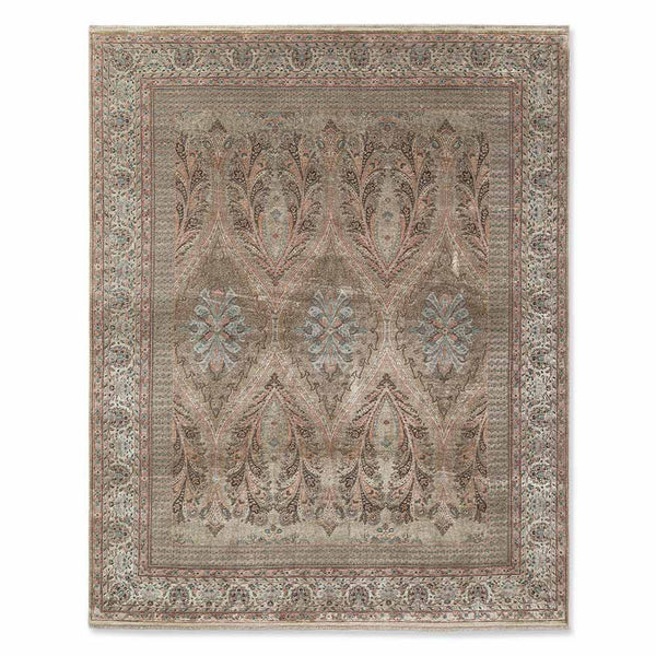 Jamawar Hand Knotted Silk And Woollen Rug By Jj Valaya