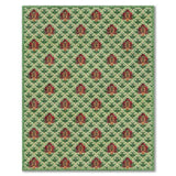 Damask Hand Knotted Woollen and Viscose Rug By Anita Dalmia