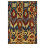 Ikat  Band Hand Knotted Woollen Rug