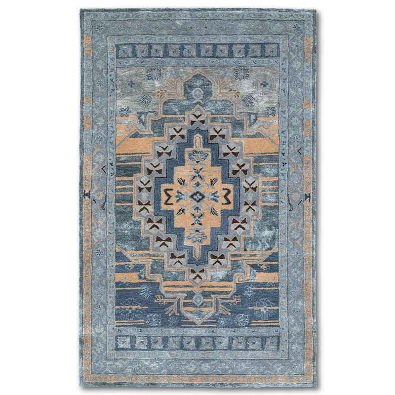 Medallion Hand Tufted Woollen and Viscose Rug