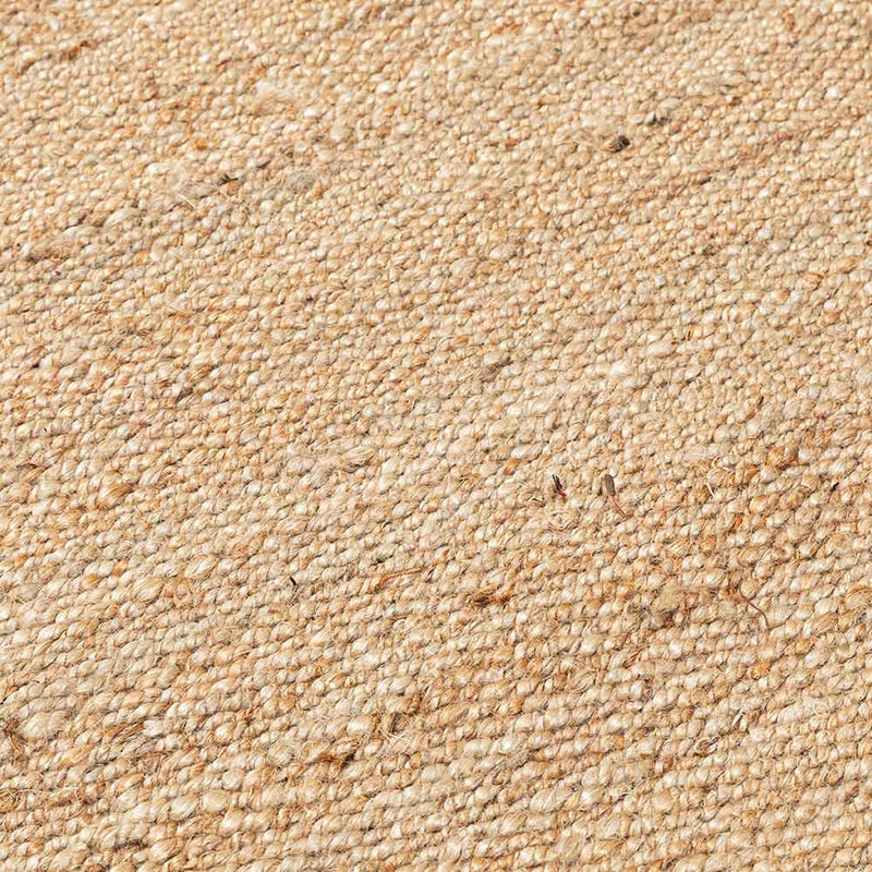 Black Border Hand Woven Jute, Hemp and Woolen Dhurrie