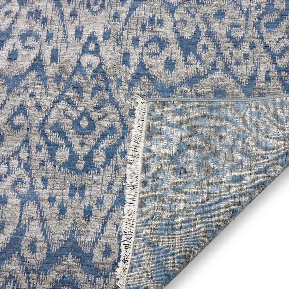 Lahote Hand Knotted Woollen And Viscose Runner