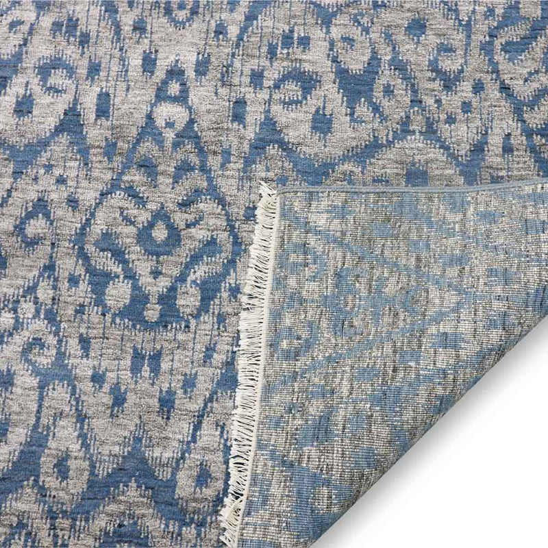 Lahote Hand Knotted Woollen And Viscose Rug