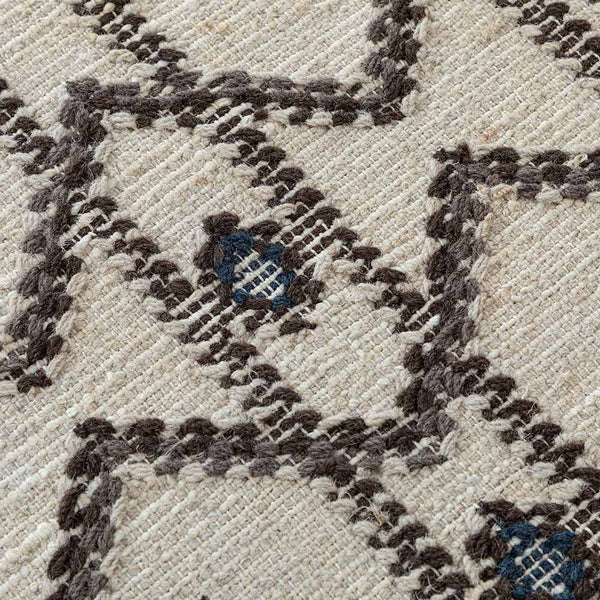Porticos Hand Woven Woollen and Jute Dhurrie