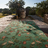 Oriental Hand Knotted Woollen and Silk Rug By Anita Dalmia