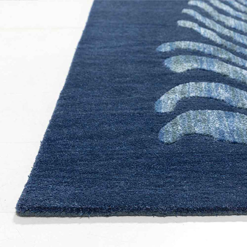 Peacock Feather-L Hand Tufted Woollen and VIscose Rug