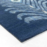 Peacock Feather-L Hand Tufted Woollen and VIscose Rug