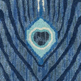 Peacock Feather-L Hand Tufted Woollen and VIscose Rug