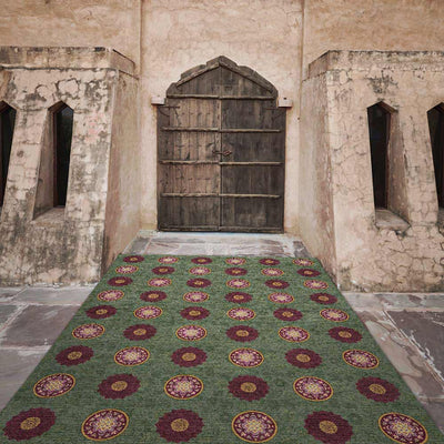 Capre Hand Knotted Woollen and Viscose Rug By Anita Dalmia