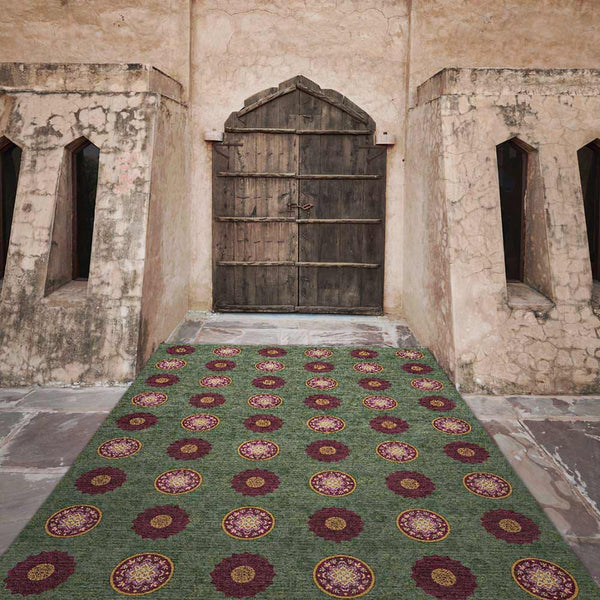 Capre Hand Knotted Woollen and Viscose Rug By Anita Dalmia
