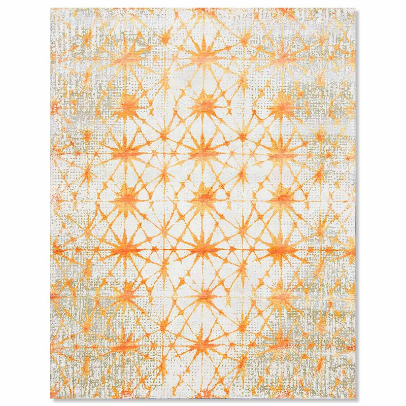 Troupe Hand Knotted Wool,  Bamboo Silk and cotton rug