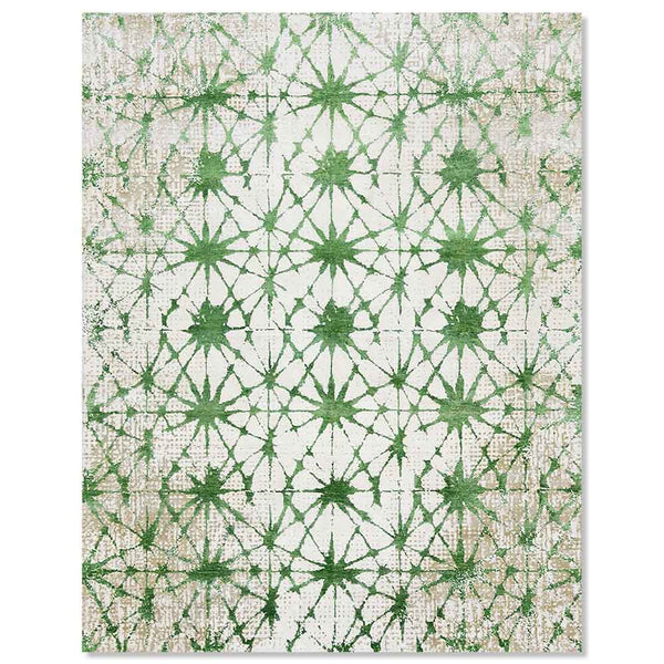 Navi Hand Knotted Wool,  Bamboo Silk and cotton rug