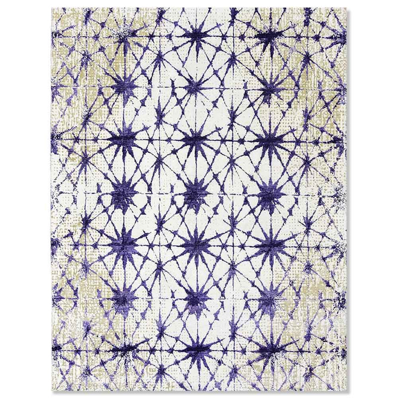 Quarich  Hand Knotted Wool,  Bamboo Silk and cotton rug