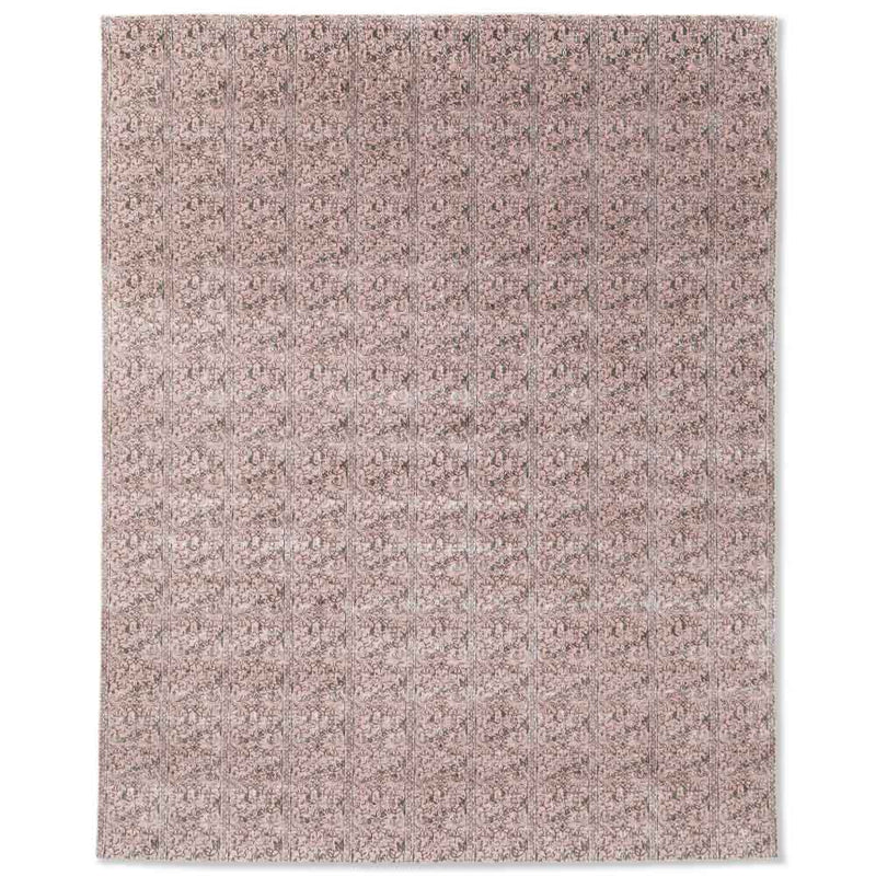 Lineflower Hand Knotted Woollen and Viscose Rug By Anita Dalmia