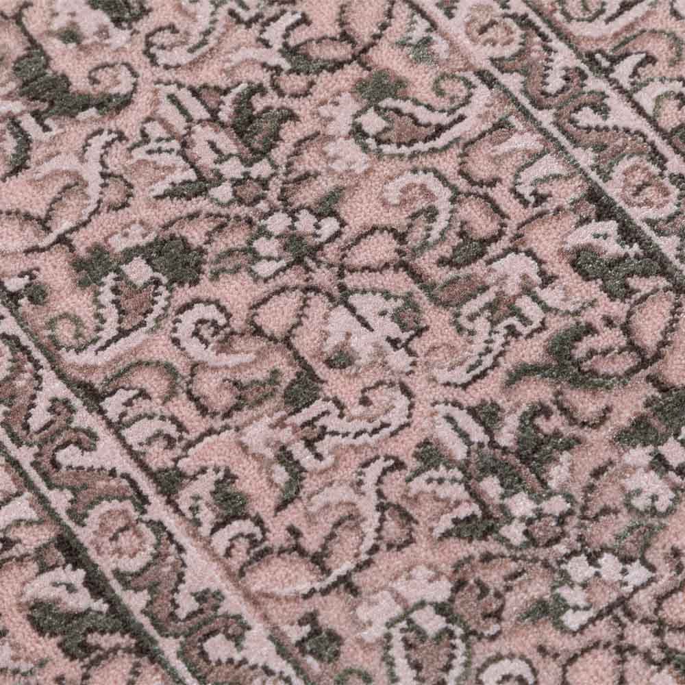 Lineflower Hand Knotted Woollen and Viscose Rug By Anita Dalmia