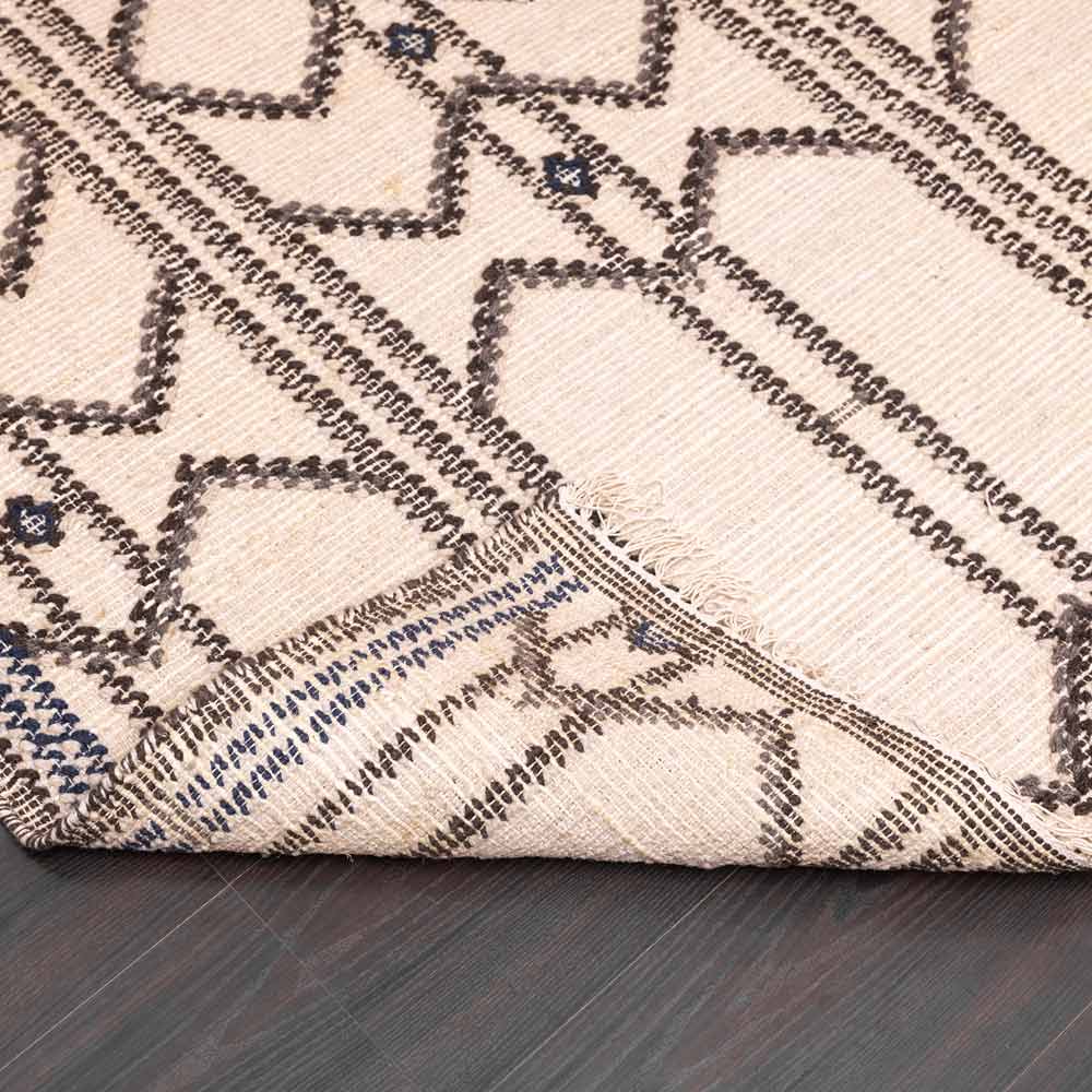 Porticos Hand Woven Woollen and Jute Dhurrie