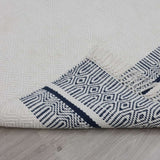 Indigo Hand Loom Recycled Polyester Dhurrie