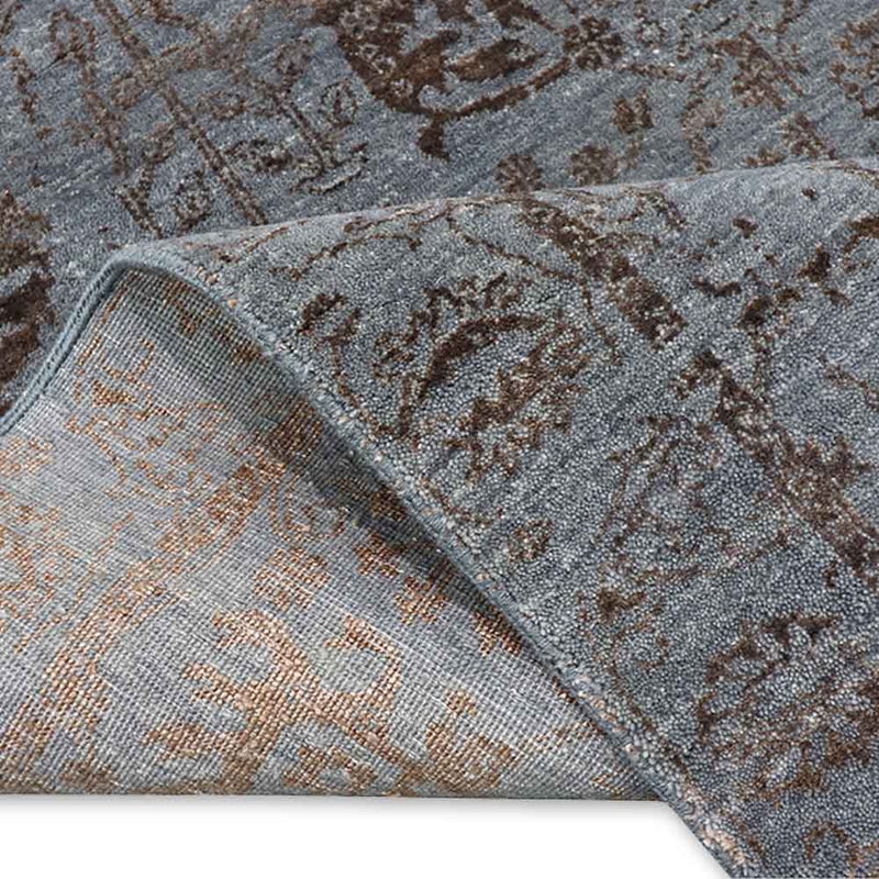 Kebi Hand Knotted Woollen And Viscose Rug