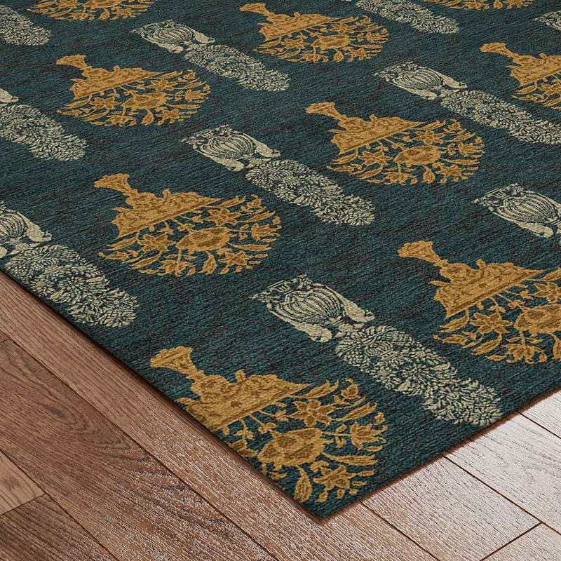 Runner Hand Knotted Woollen and Viscose Rug By Anita Dalmia