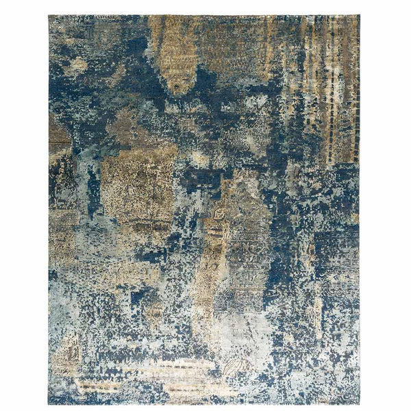 Sanganer Hand Knotted Woollen and Silk Rug By Abraham & Thakore