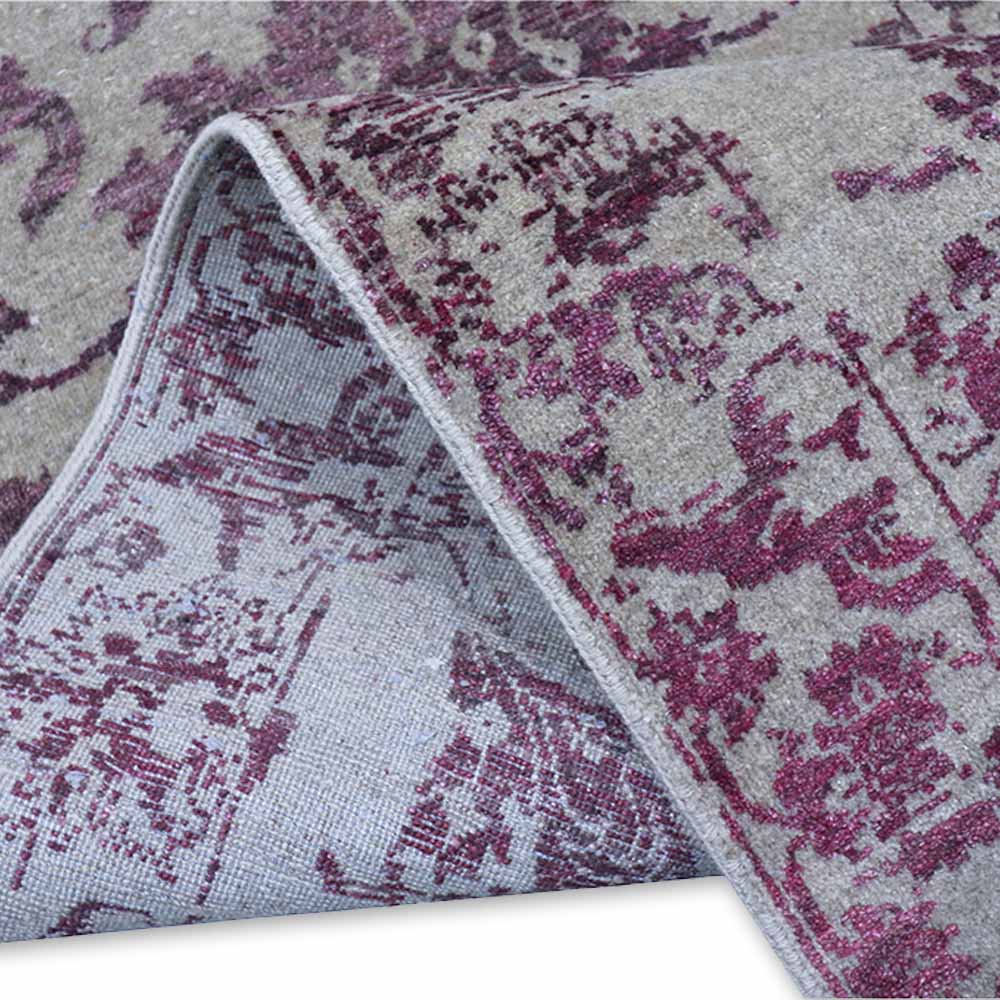 Charles Hand Knotted Woollen And Viscose Runner