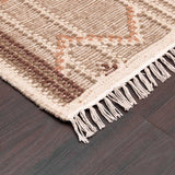 Porticoo Hand Woven Woollen and Jute Dhurrie