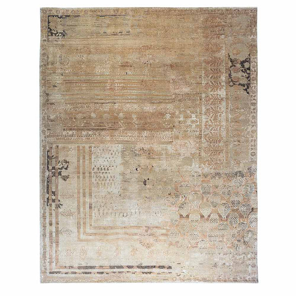 Maheshwari Hand Knotted Woollen and Silk Rug By Abraham & Thakore