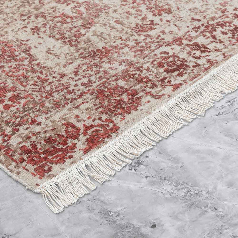 Rose Hand Knotted Woollen and Viscose Runner