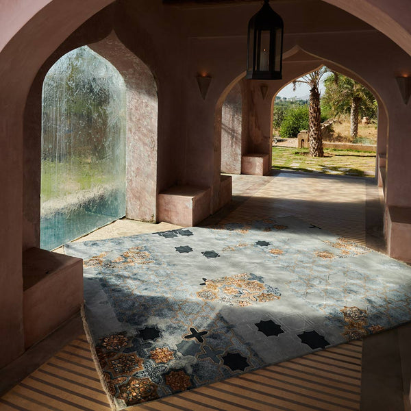 Islamic Hand Knotted Woollen and Viscose Rug By Anita Dalmia