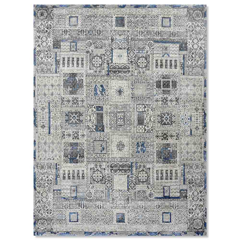 Loak Hand Knotted Wool,  Bamboo Silk and cotton rug