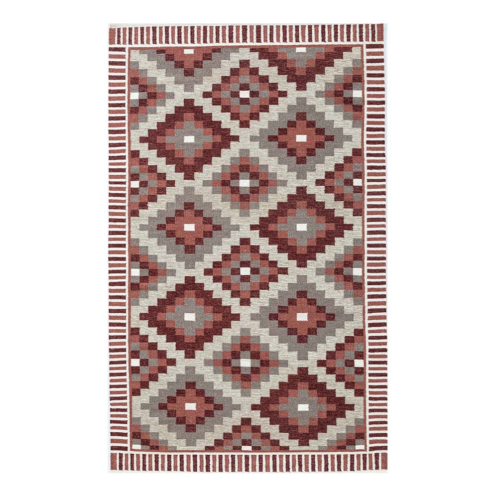 Mosiacc Hand Woven Woollen Dhurrie