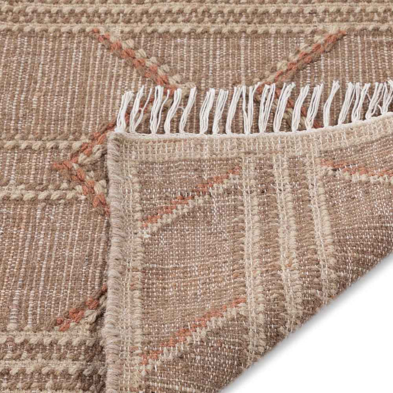 Porticoo Hand Woven Woollen and Jute Dhurrie