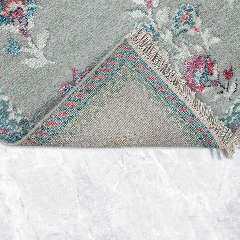 Baagh Hand Knotted Woollen and Cotton Rug