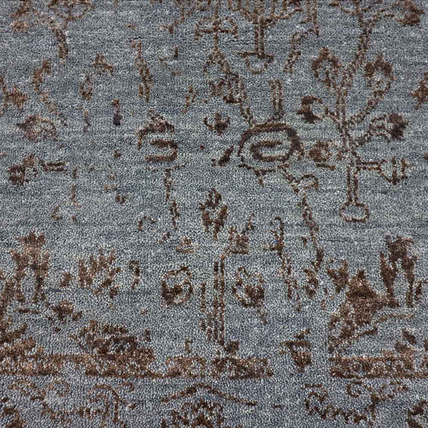 Kebi Hand Knotted Woollen And Viscose Rug