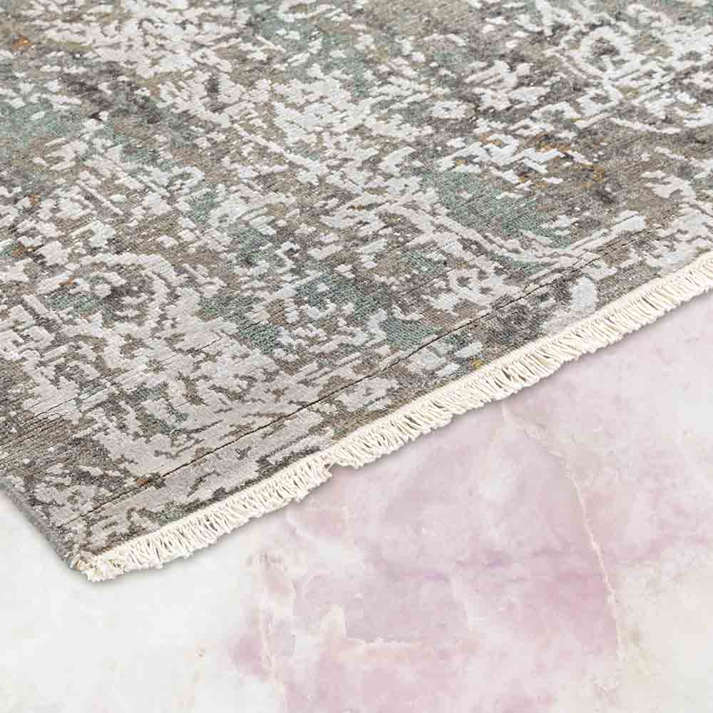 Rani-V Hand Knotted Woollen and Viscose Runner
