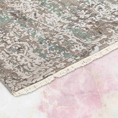 Rani-V Hand Knotted Woollen and Viscose Runner